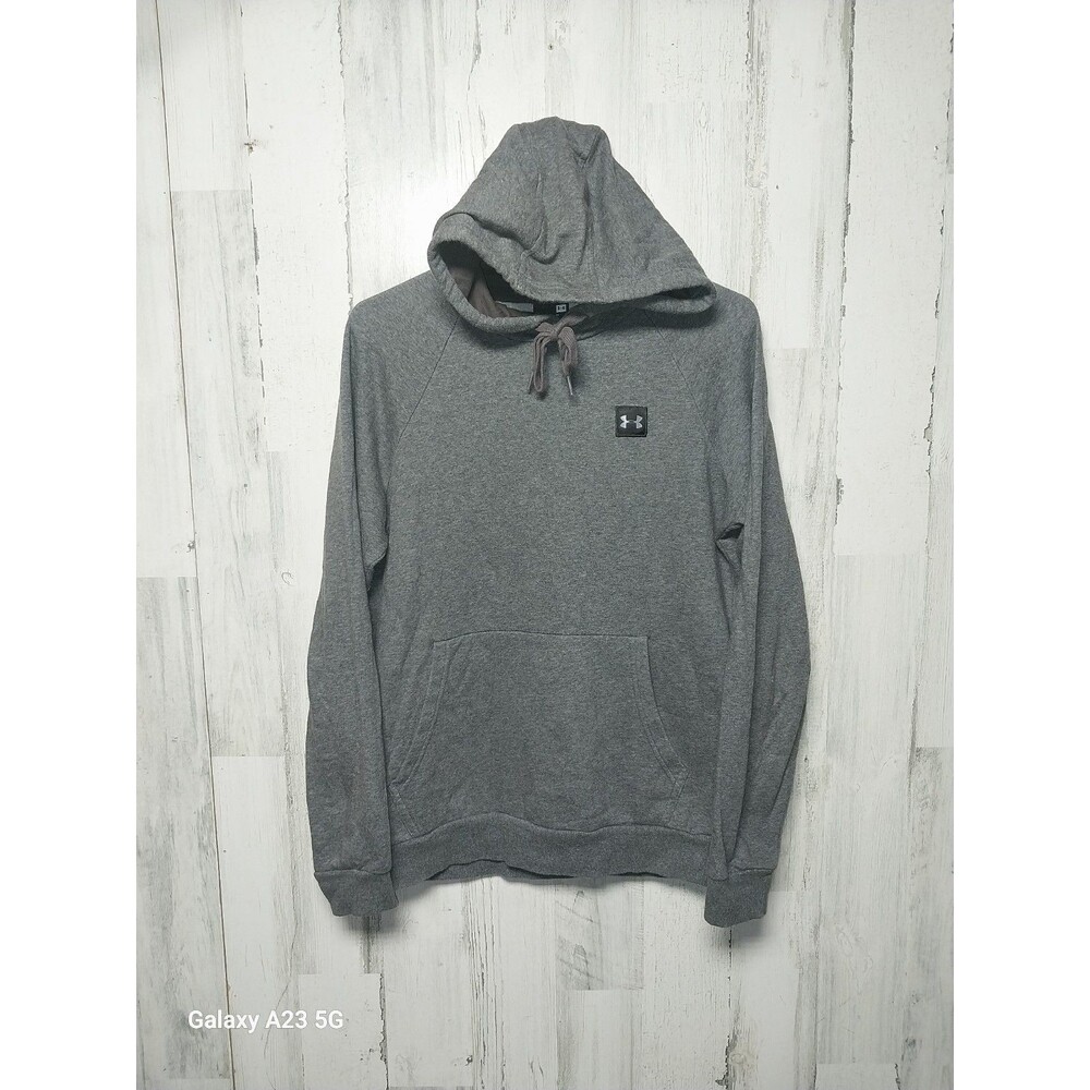 Under Armour Men's Rival Fleece Hoodie, Gray, Small